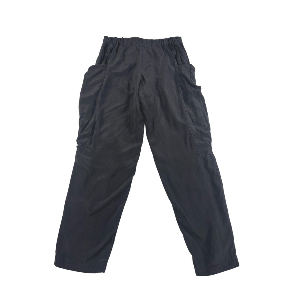 Anagram Black Tapered Utility Trousers‎ Elastic Waist Pockets Size 8